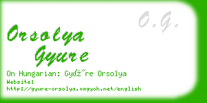 orsolya gyure business card